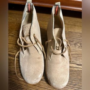 Sperry sand suede women’s wedge booties